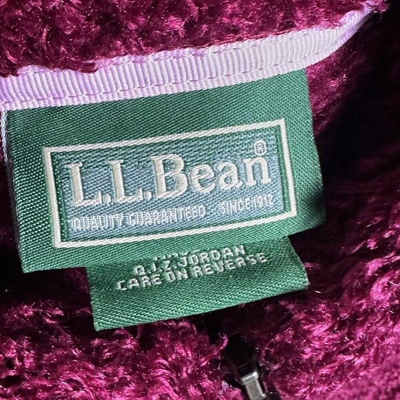 L.L. Bean Vest Full Zip Plush Burgundy Women's Size XL Zippered Pockets Casual - Picture 7 of 11